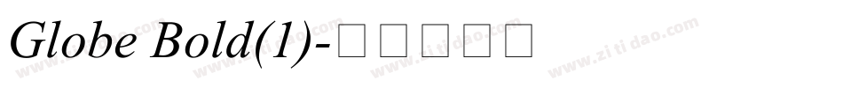 Globe Bold(1)字体转换